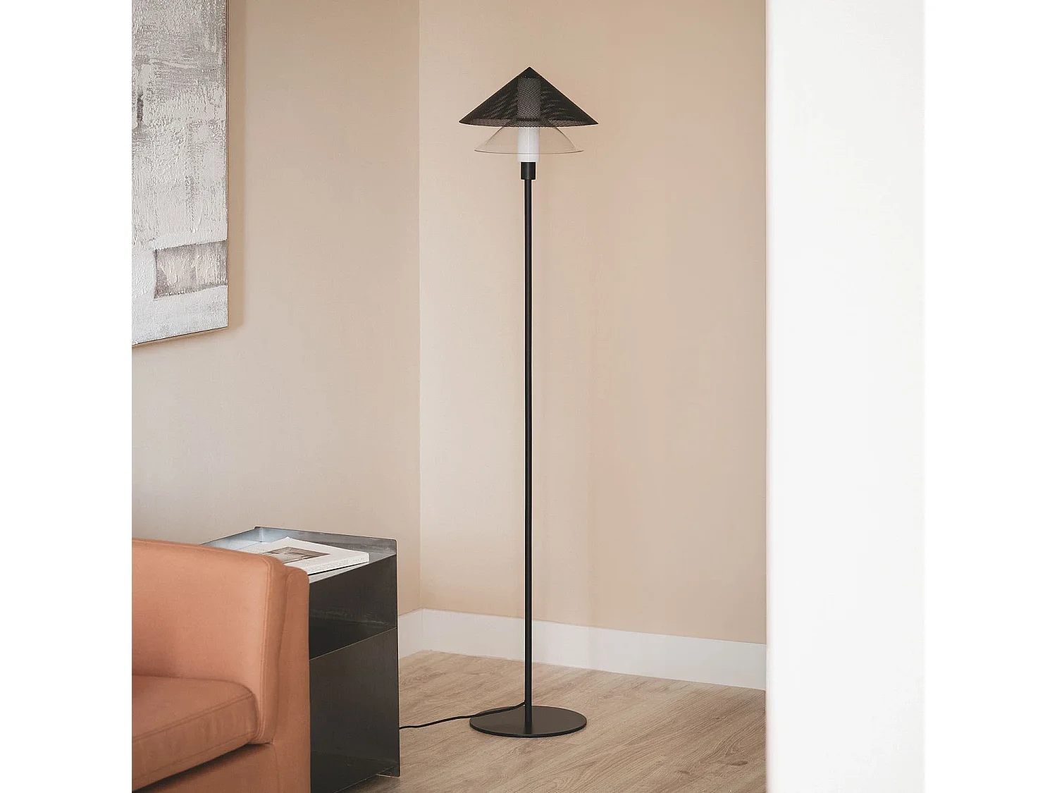 Lámpara de Pie Metal Hesper Negro