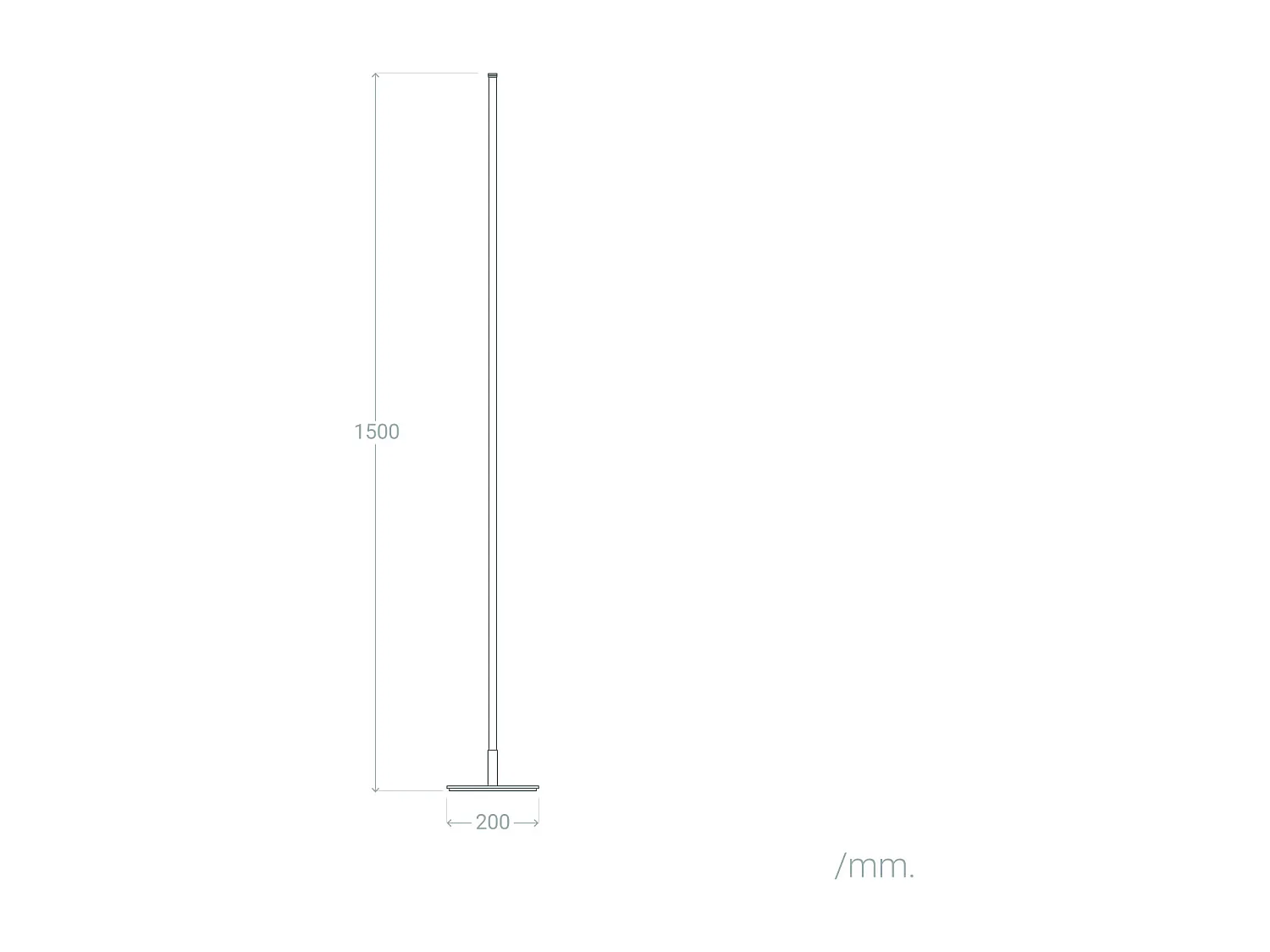 Lampadaire LED 27W Métal Meghri Noir
