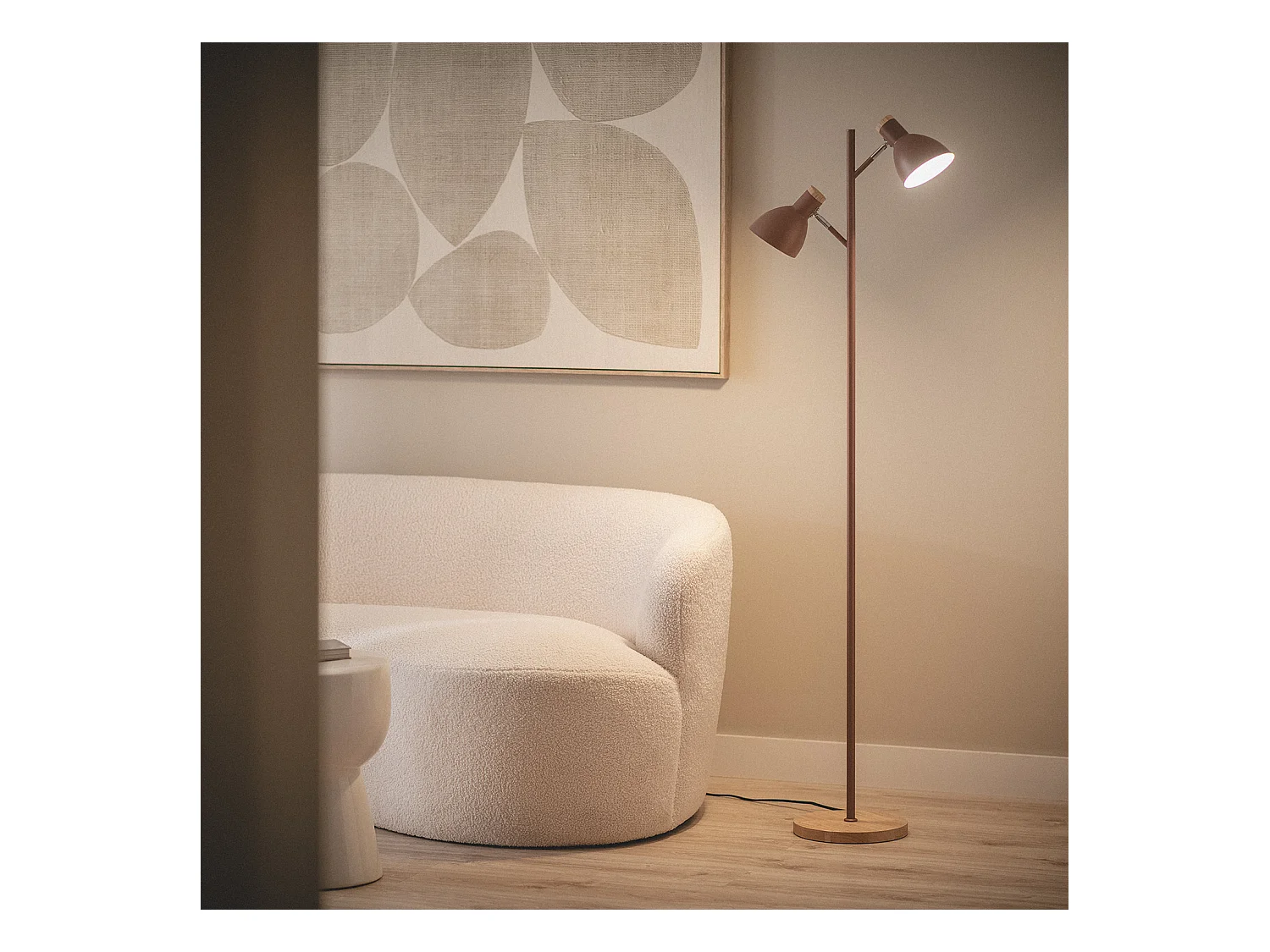 Lampadaire Métal Luxo Brun