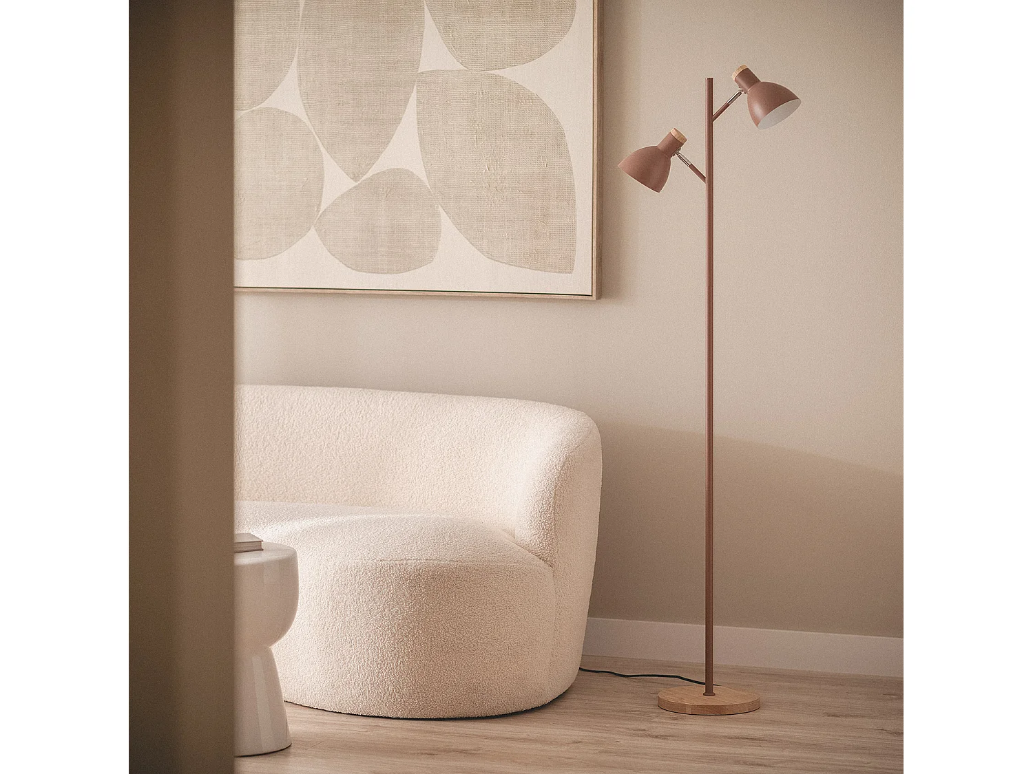 Lampadaire Métal Luxo Brun