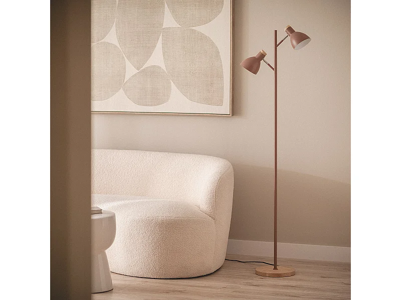 Lampadaire Métal Luxo Brun