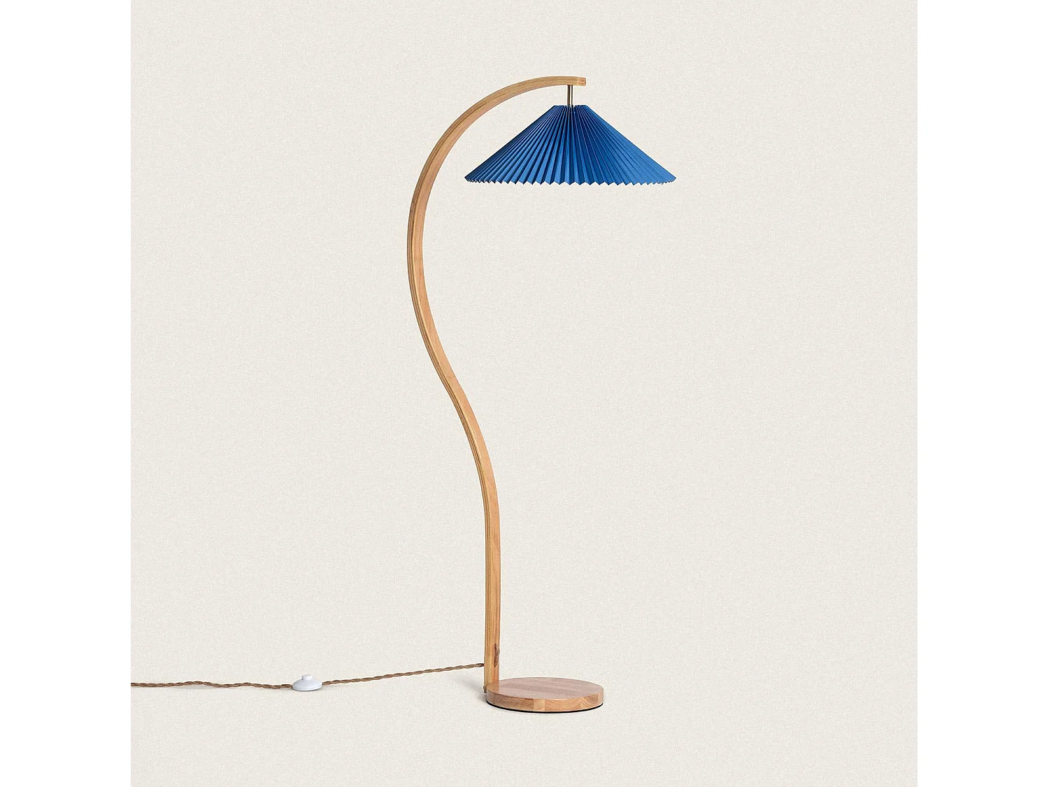 Lampadaire Bois Luanda Bleu foncé