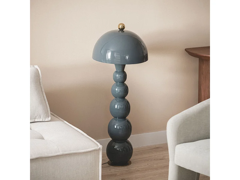 Lampadaire Métal Onkar Bleu