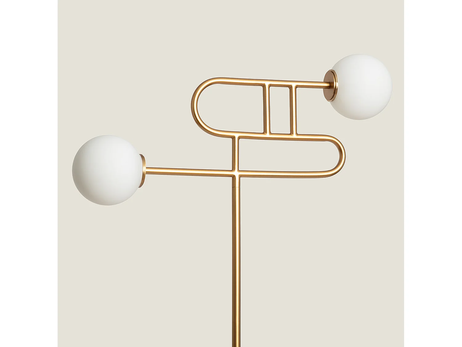 Lampadaire Métal Rowsley Doré