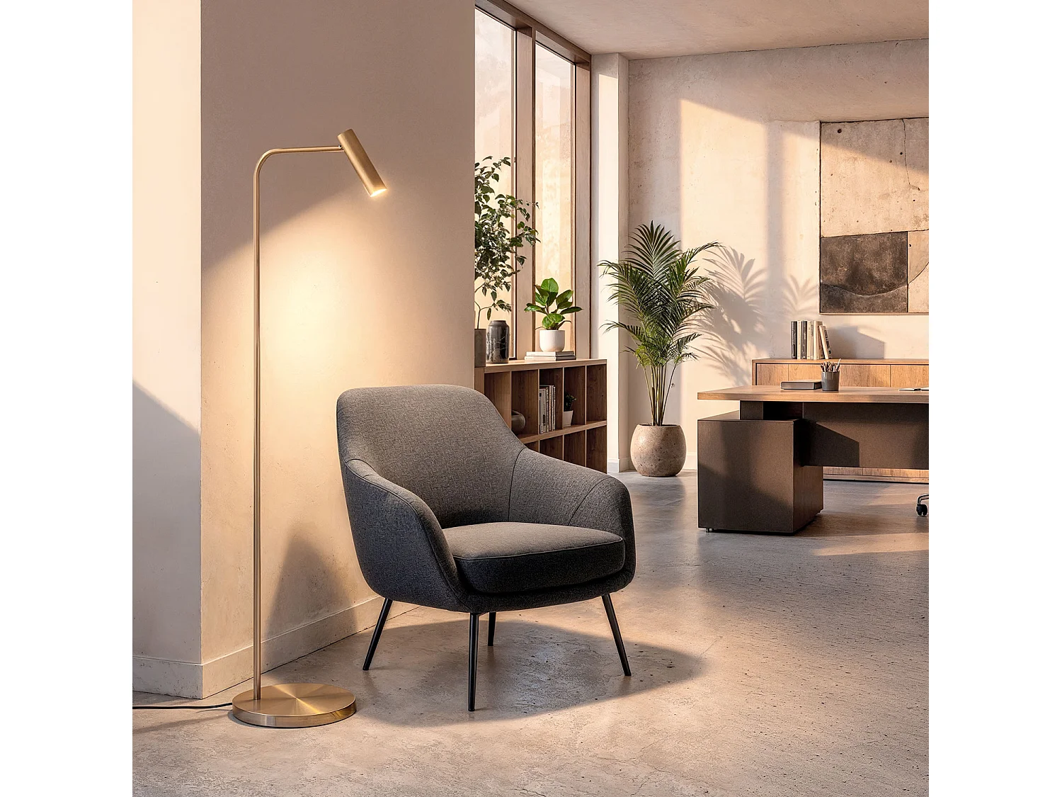 Lámpara de Pie LED 2.5W Aluminio Gazny Dorado