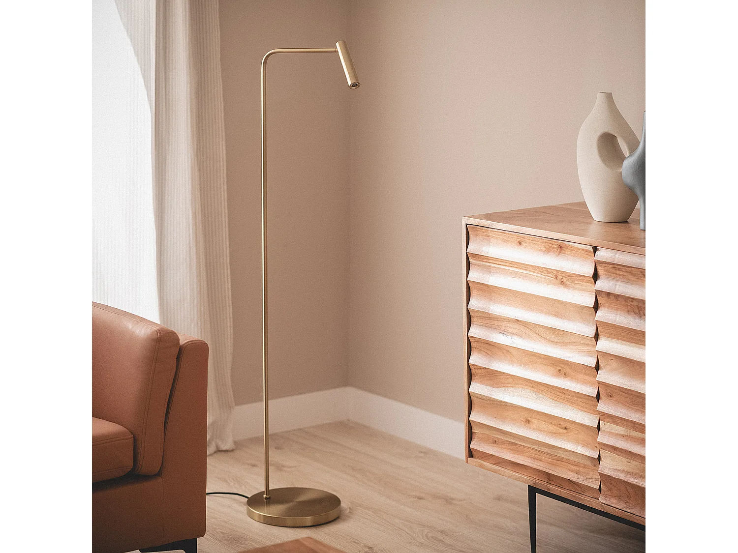 Lámpara de Pie LED 2.5W Aluminio Gazny Dorado