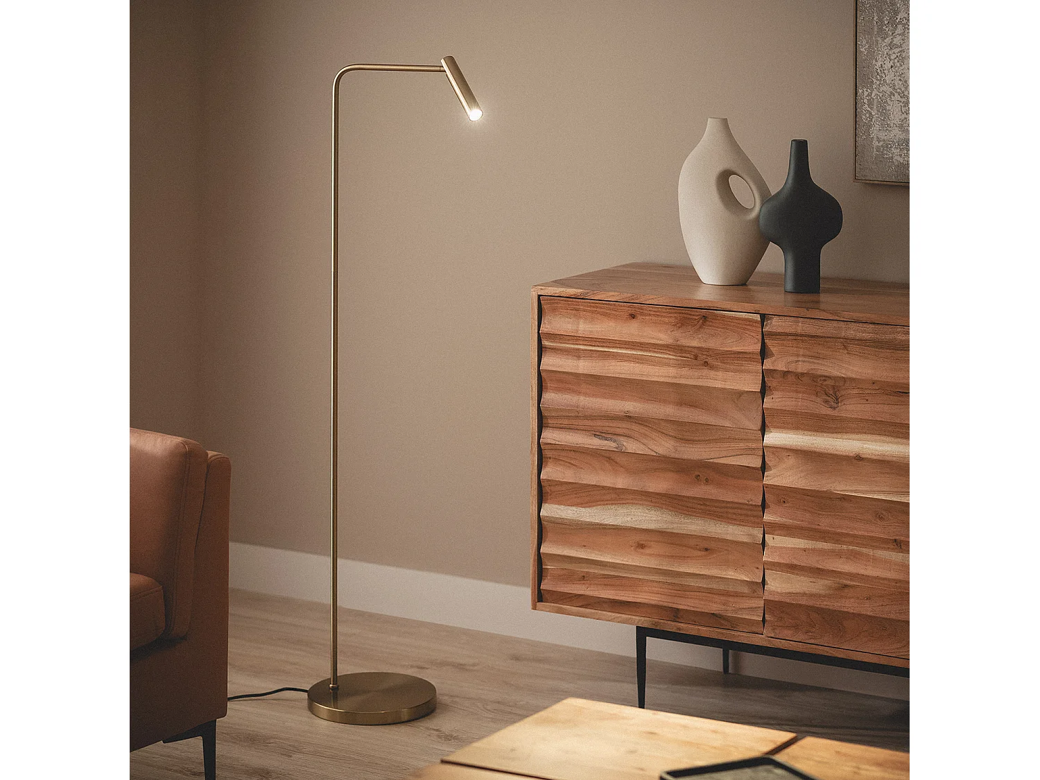 Lámpara de Pie LED 2.5W Aluminio Gazny Dorado