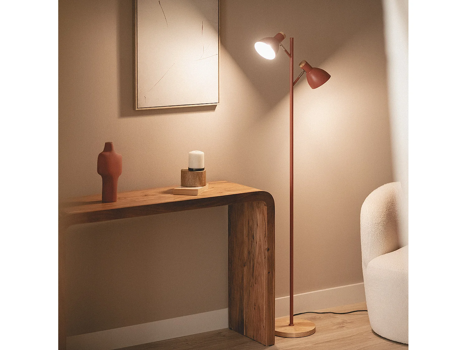 Lampadaire Métal Luxo Terre cuite