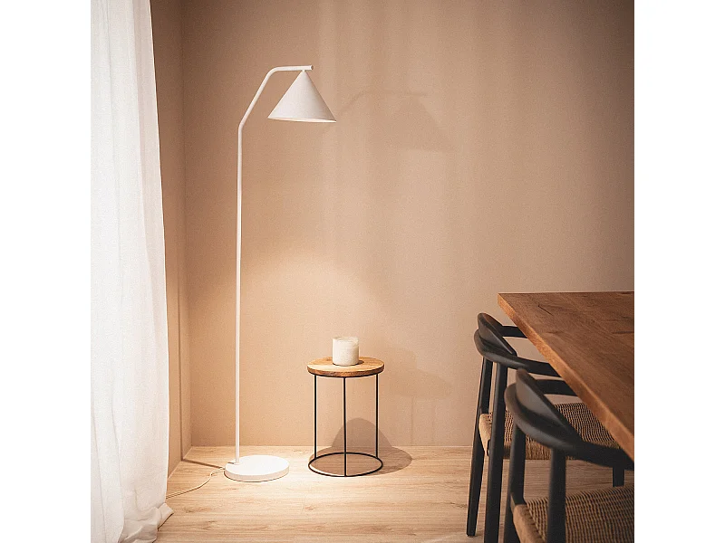 Lampadaire LED 8W Métal Elise Blanc