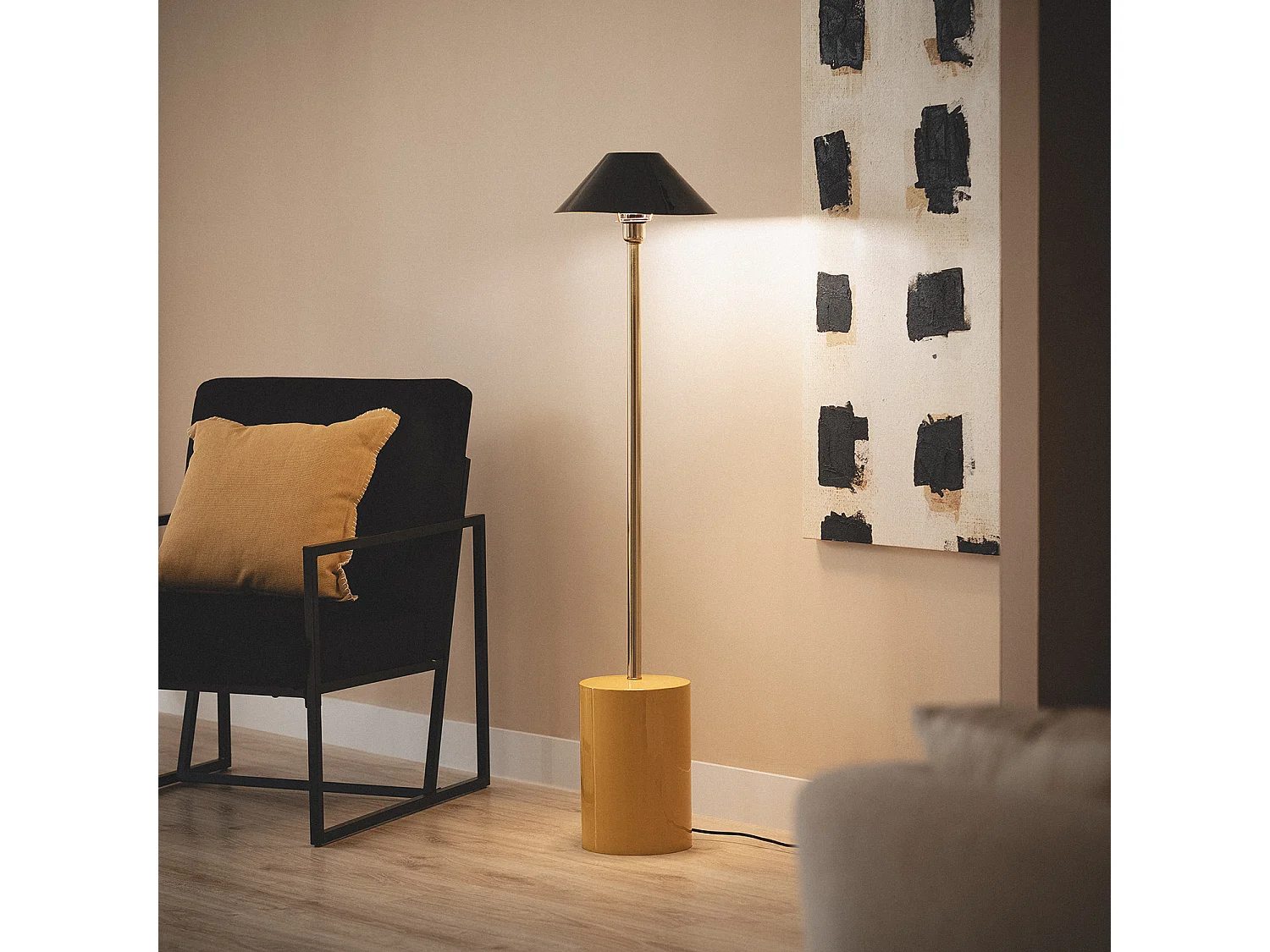 Lampadaire Métal Brijesh Jaune