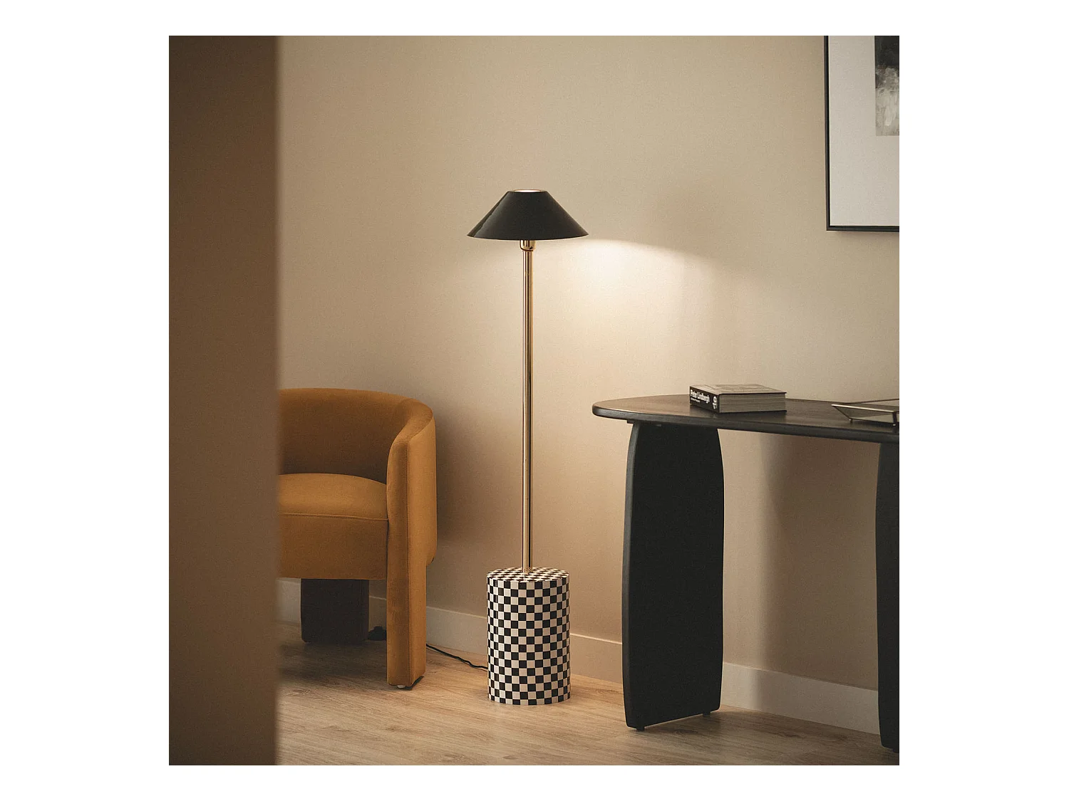 Lampadaire Métal Brijesh Jaune