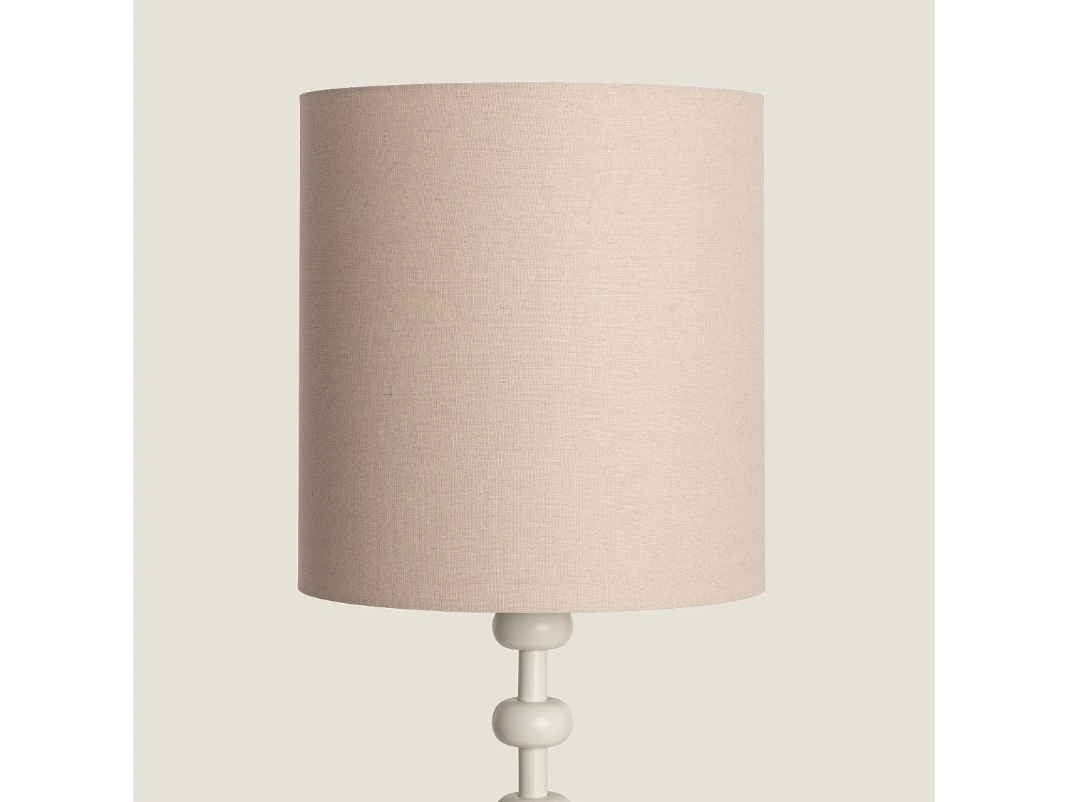 Lampadaire Métal et Lin Aimahar Blanc Gardénia