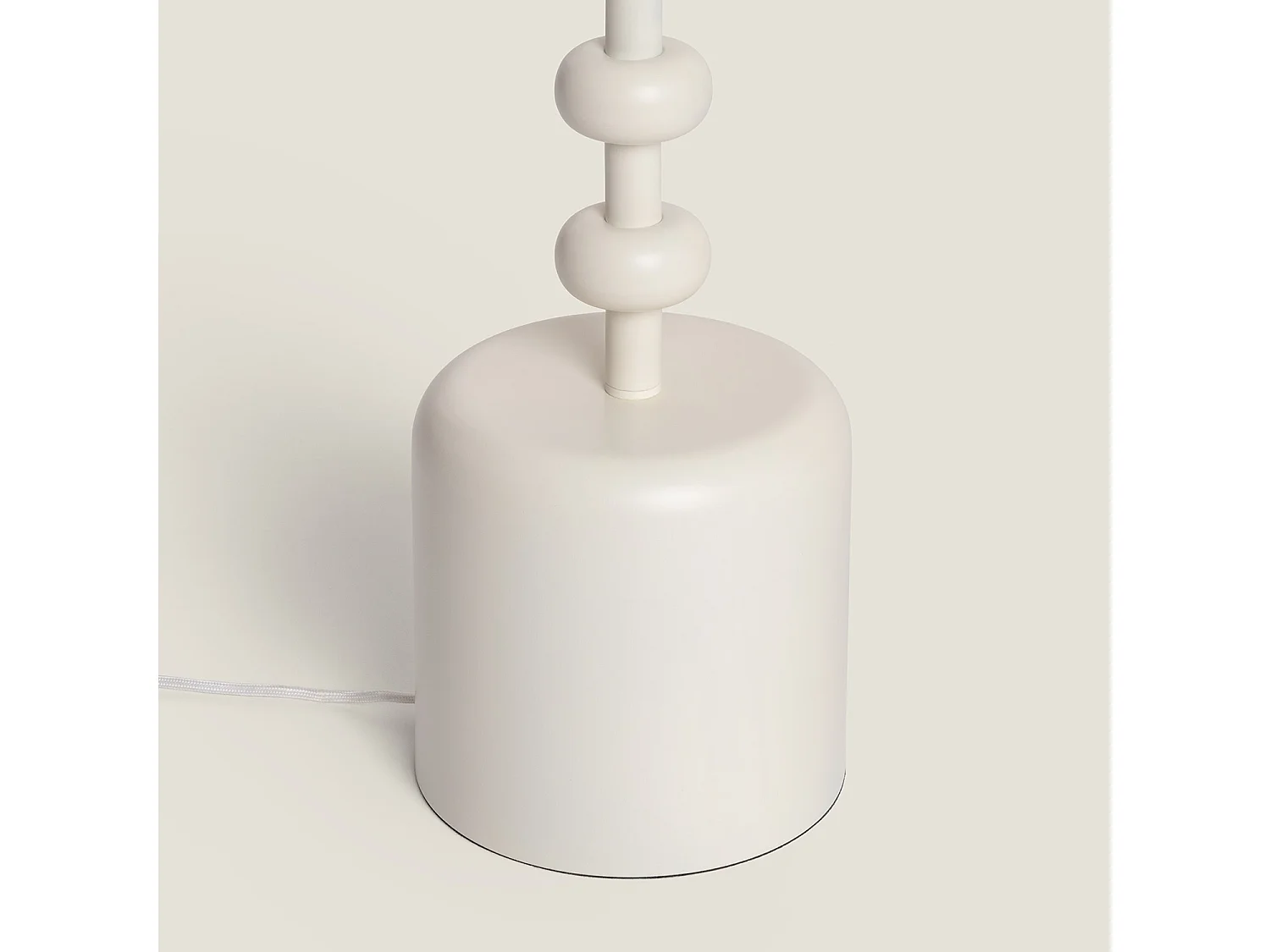 Lampadaire Métal et Lin Aimahar Blanc Gardénia