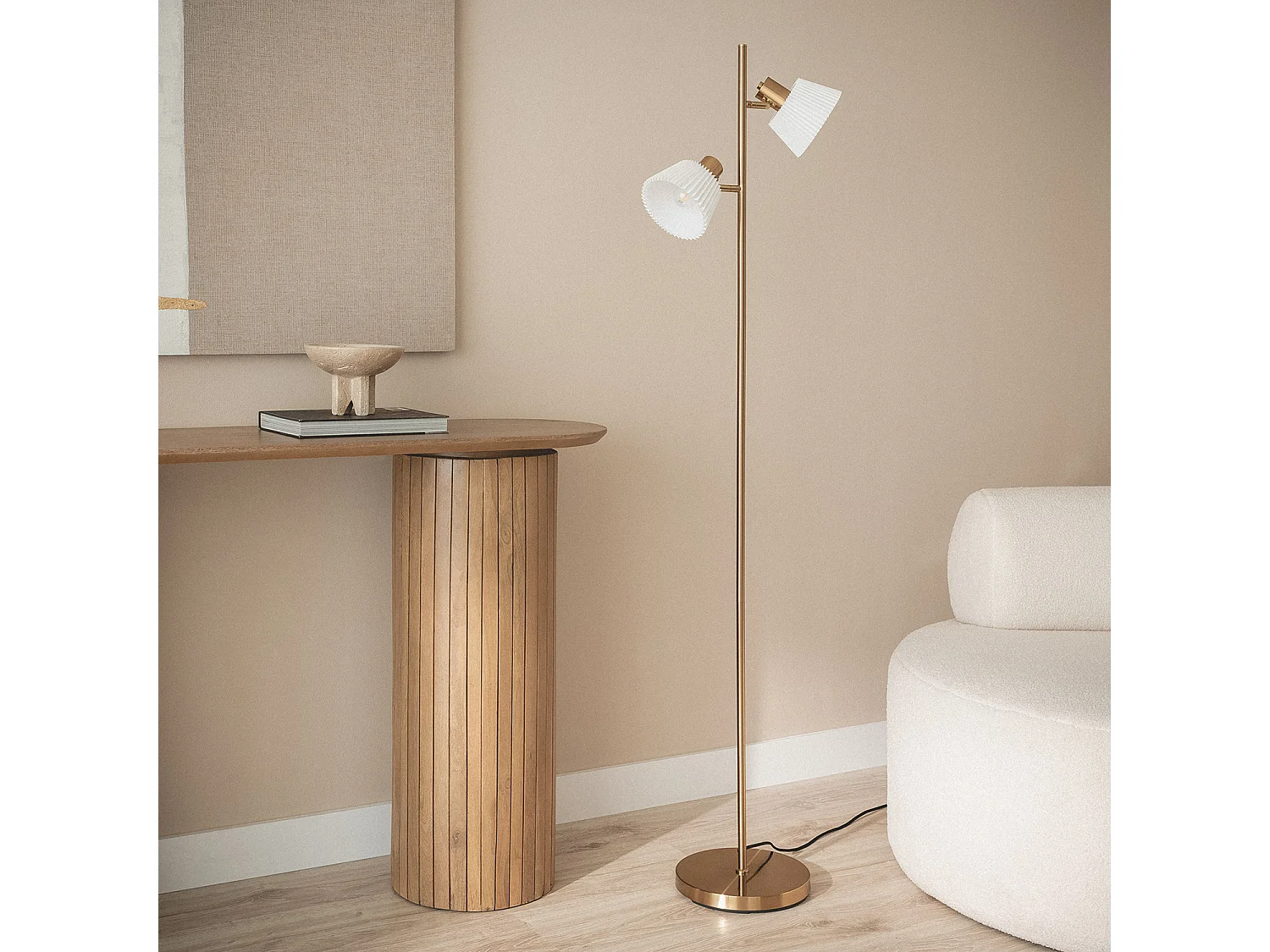 Lampadaire Métal Magda Blanc