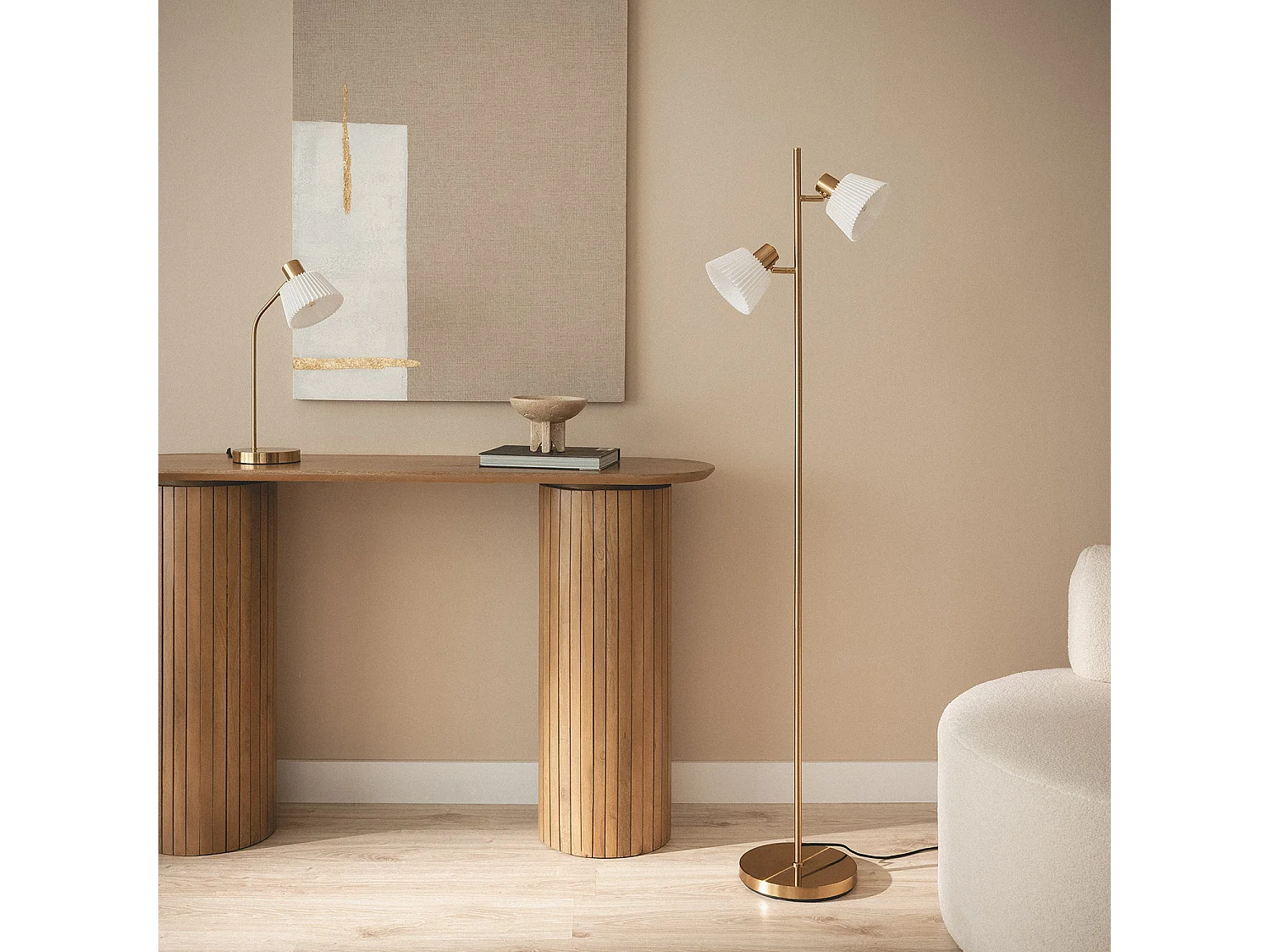 Lampadaire Métal Magda Blanc