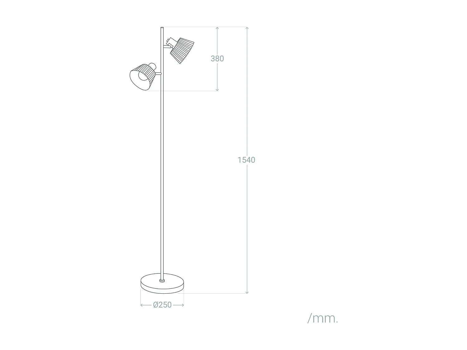 Lámpara de Pie Metal Magda Blanco