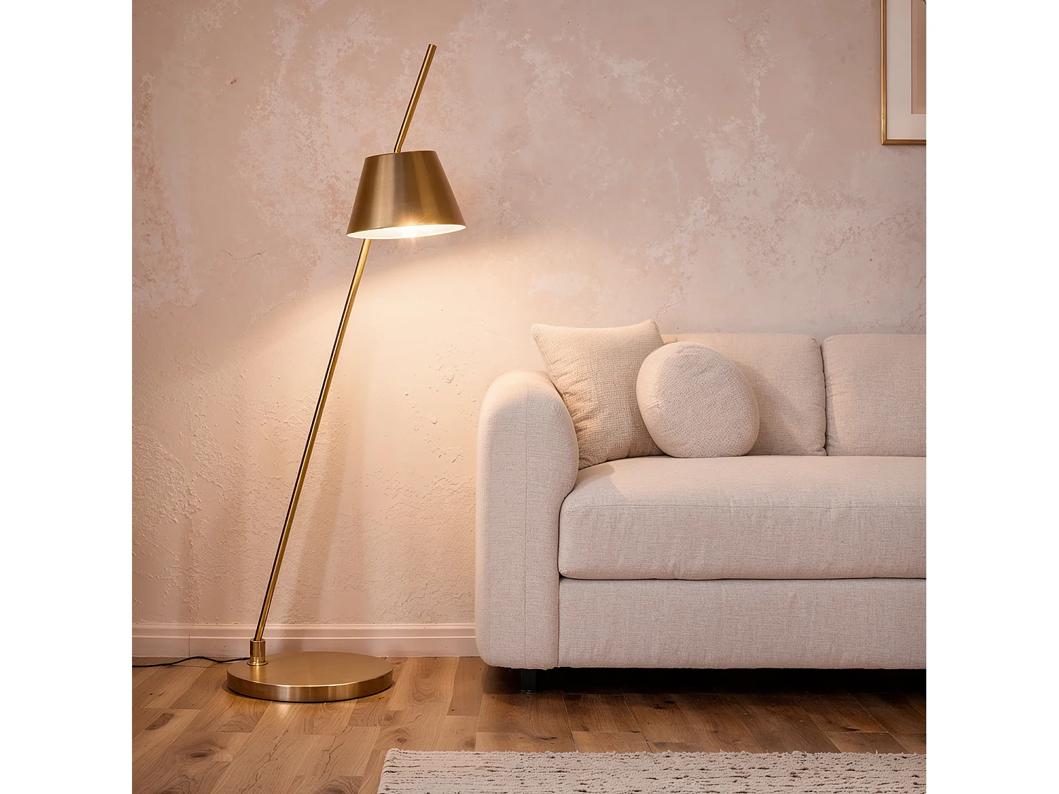 Lampada da Terra Metallo Bardney Oro