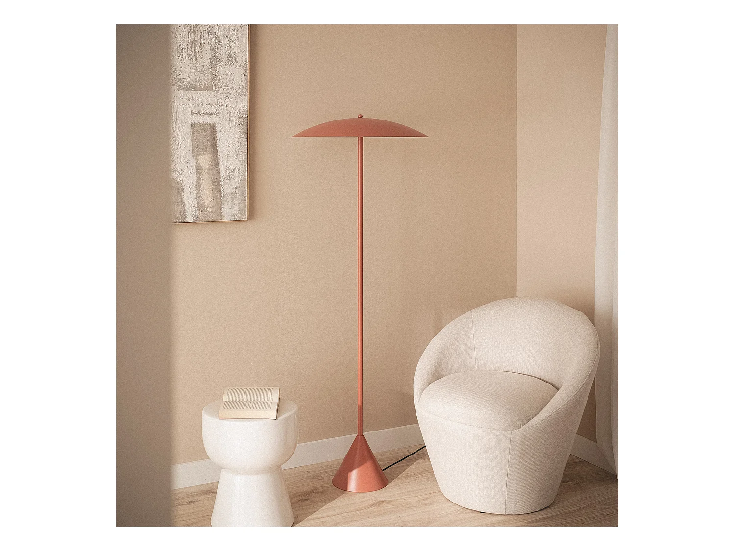 Lampadaire Métal Irmah Terre cuite