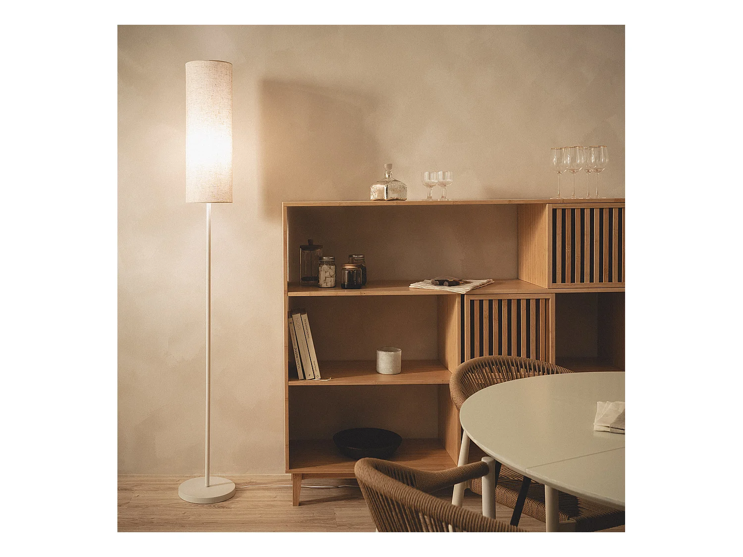 Lampada da Terra Metallo Elan Bianco