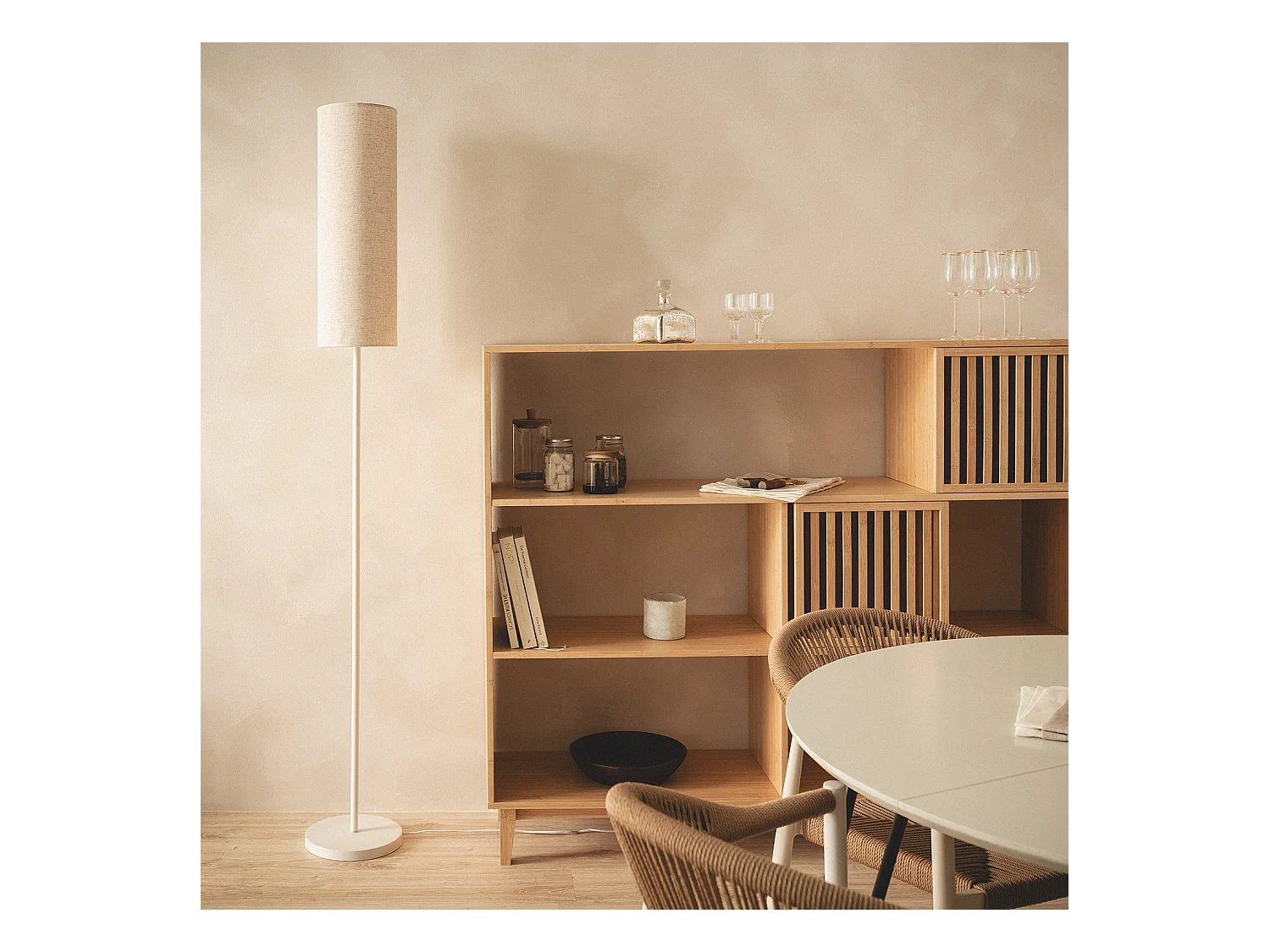 Lampada da Terra Metallo Elan Bianco