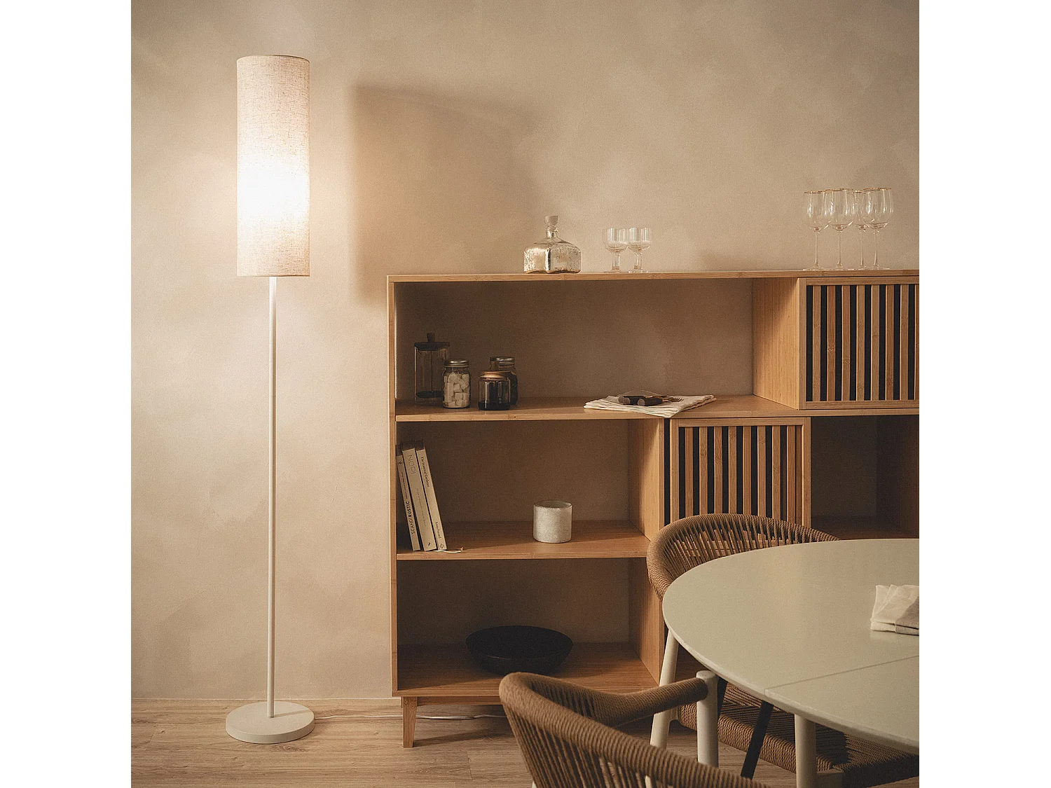 Lampadaire Métal Elan Blanc