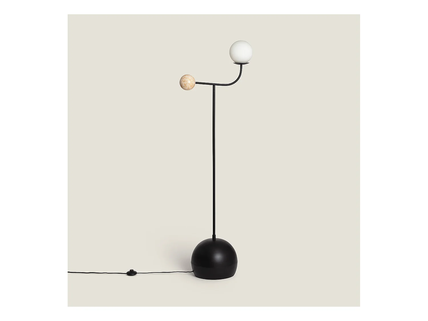 Lampadaire Métal Bradwall Noir