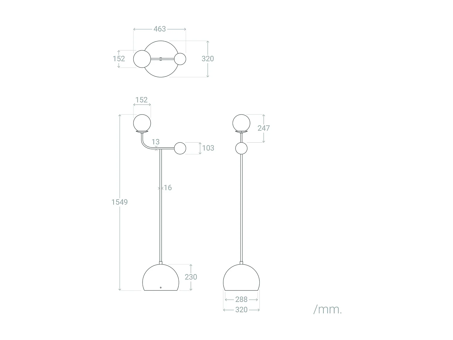 Lampada da Terra Metallo Bradwall Nero