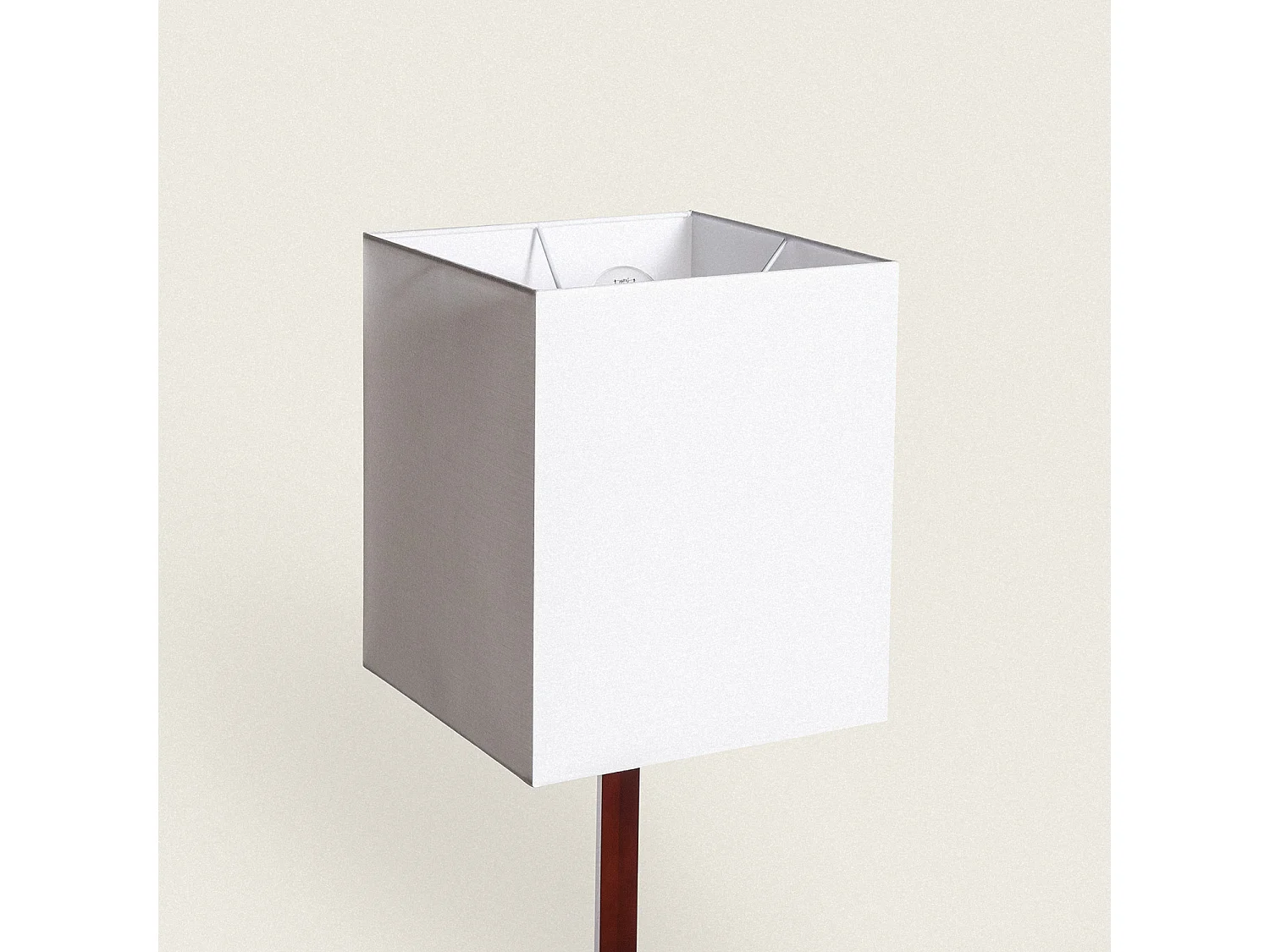 Lampadaire Bois et Métal Lizza Blanc