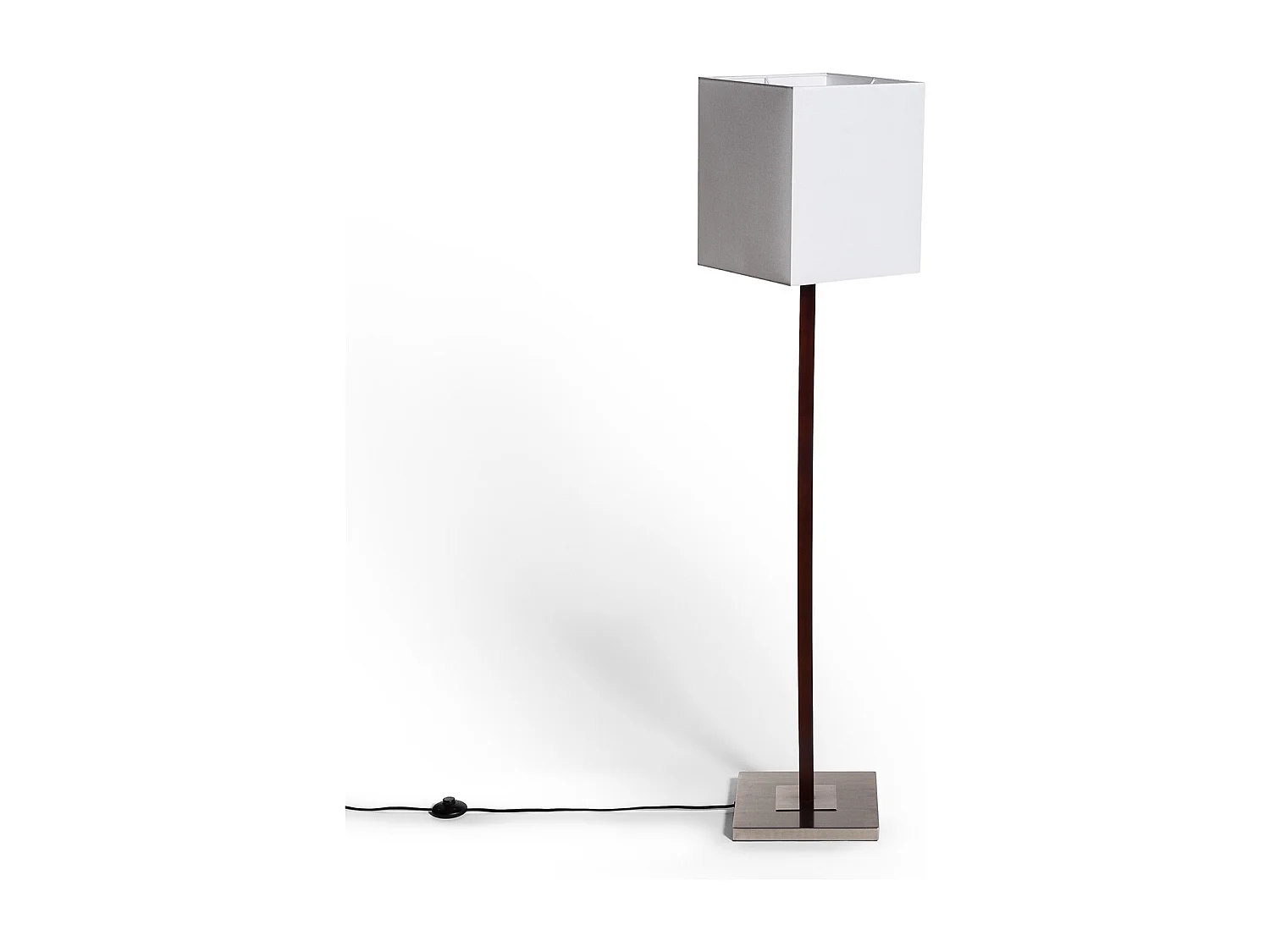 Lampadaire Bois et Métal Lizza Blanc