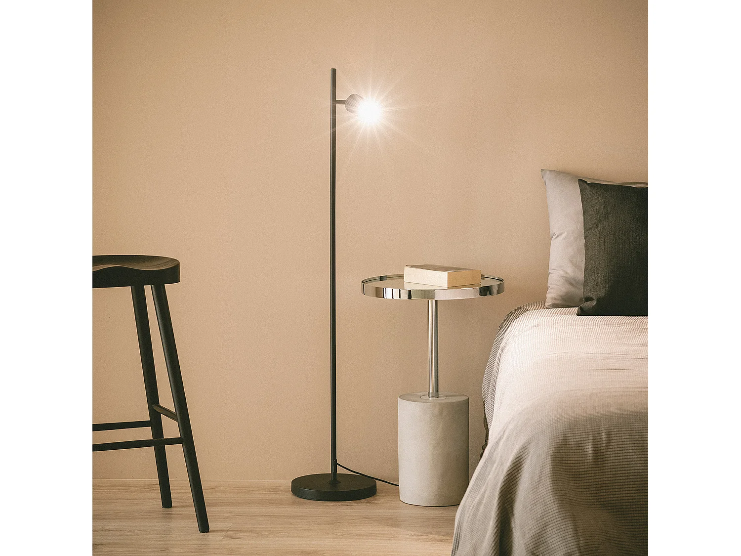 Lampadaire Aluminium Aritz Noir