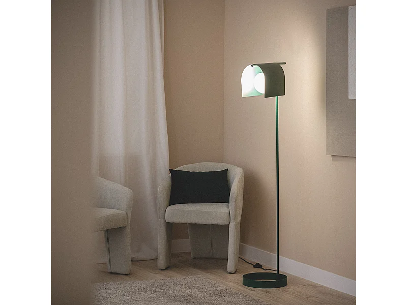 Lampada da Terra Metallo Heswall Verde