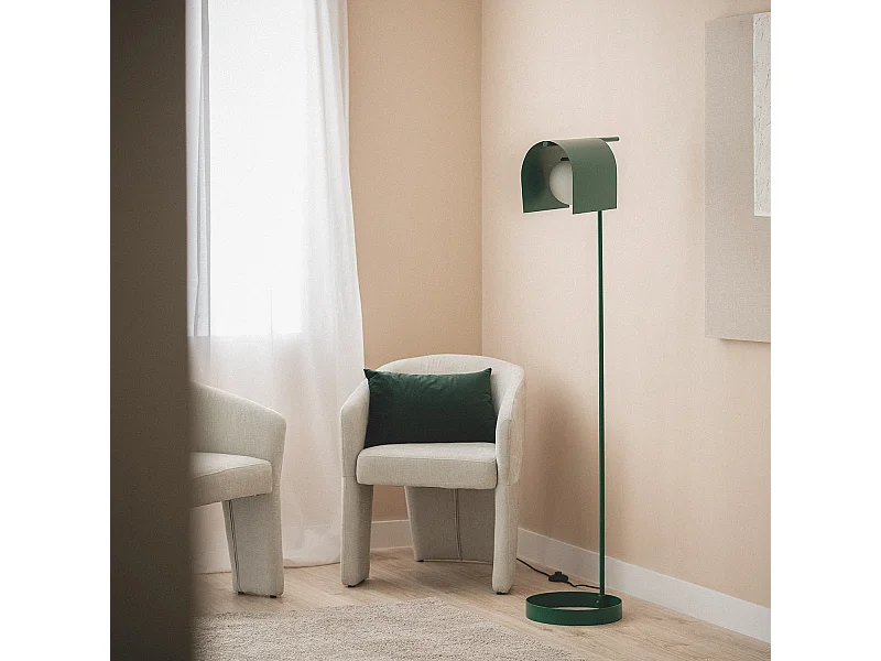 Lámpara de Pie Metal Heswall Verde