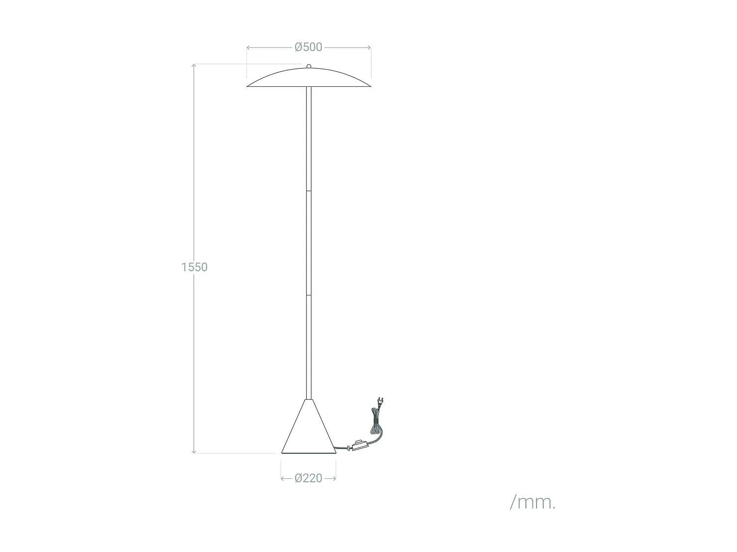 Lampadaire Métal Irmah Beige