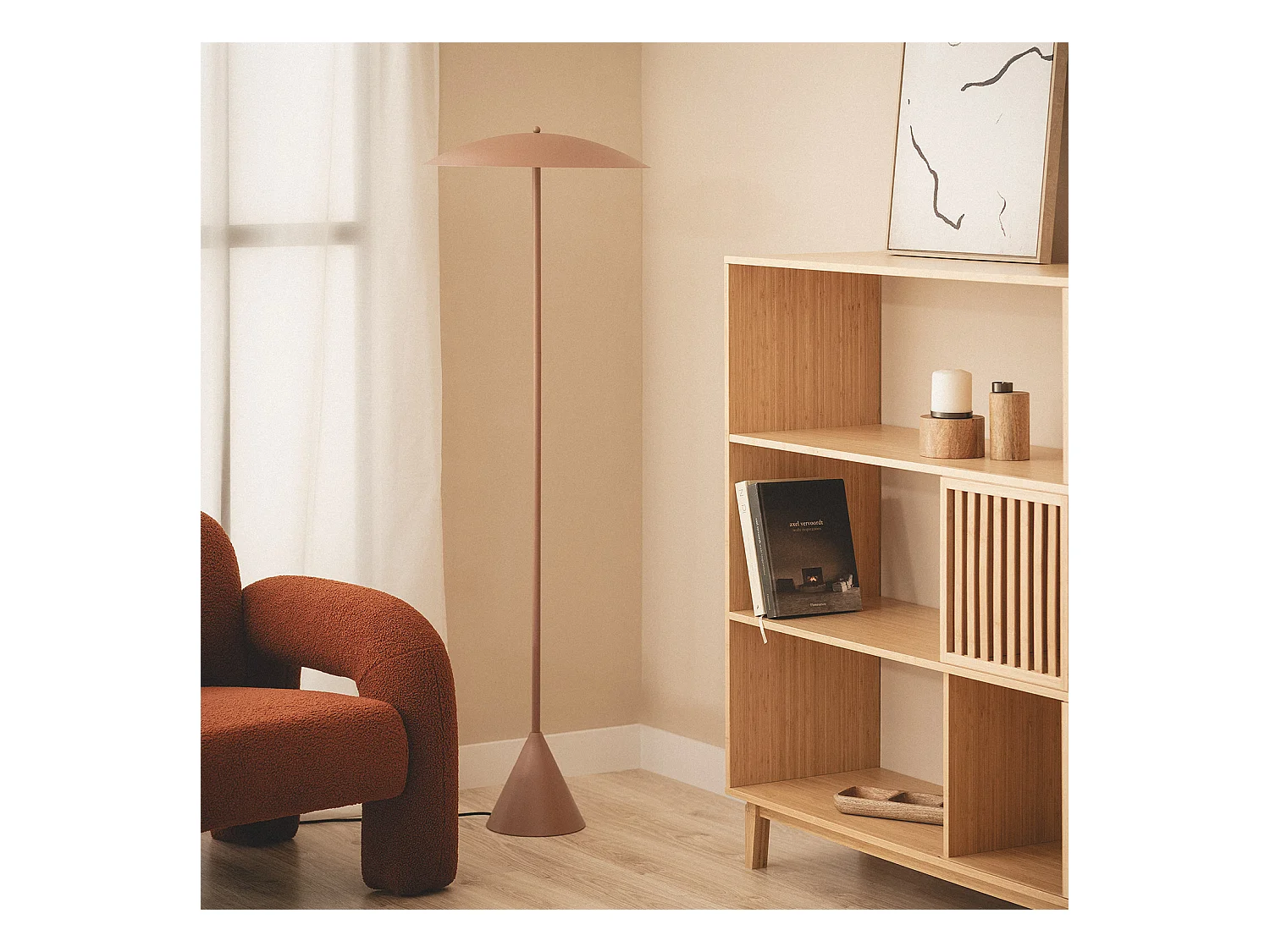 Lampadaire Métal Irmah Brun