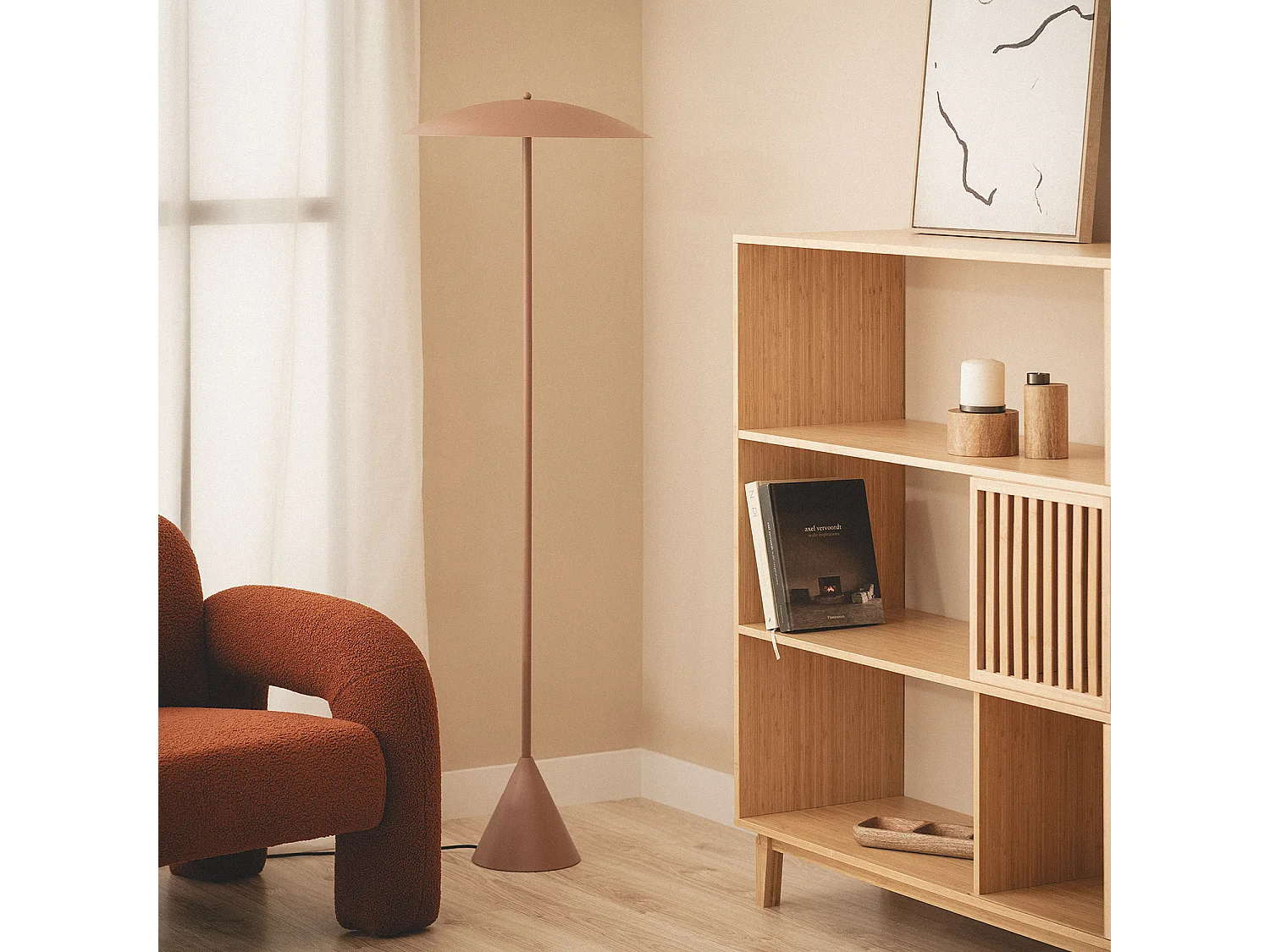 Lampadaire Métal Irmah Brun