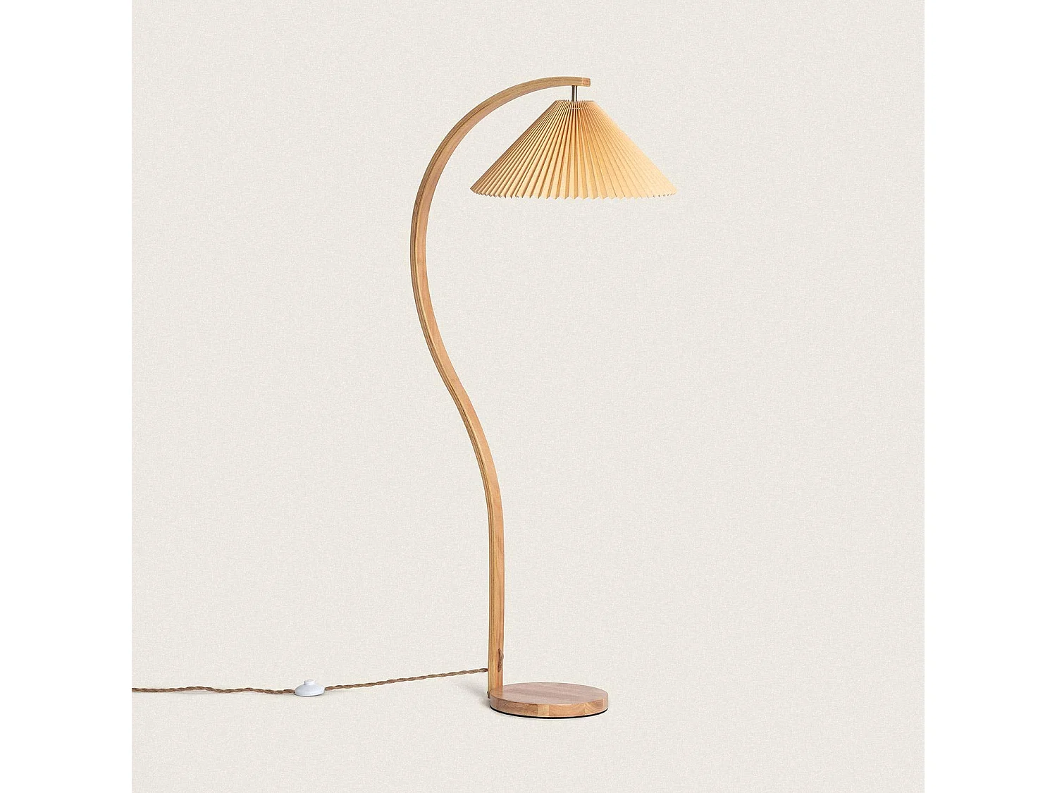 Lampadaire Bois Luanda Orange