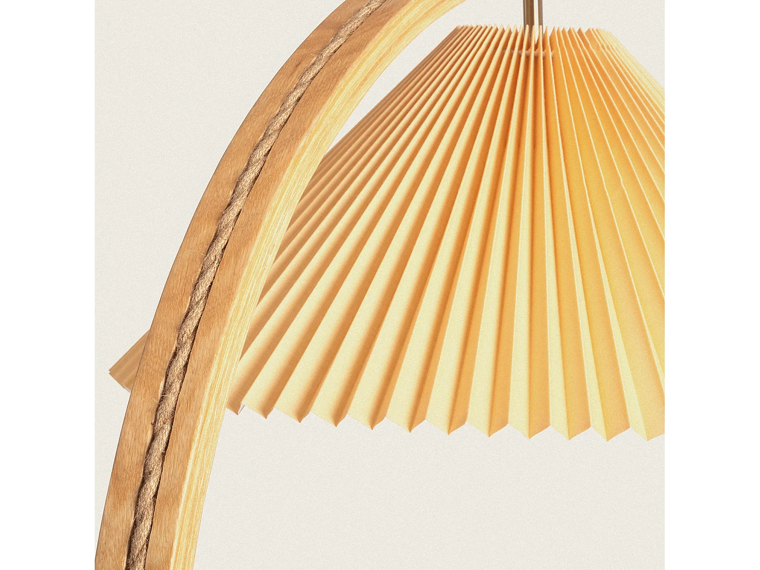 Lámpara de Pie Madera Luanda Naranja