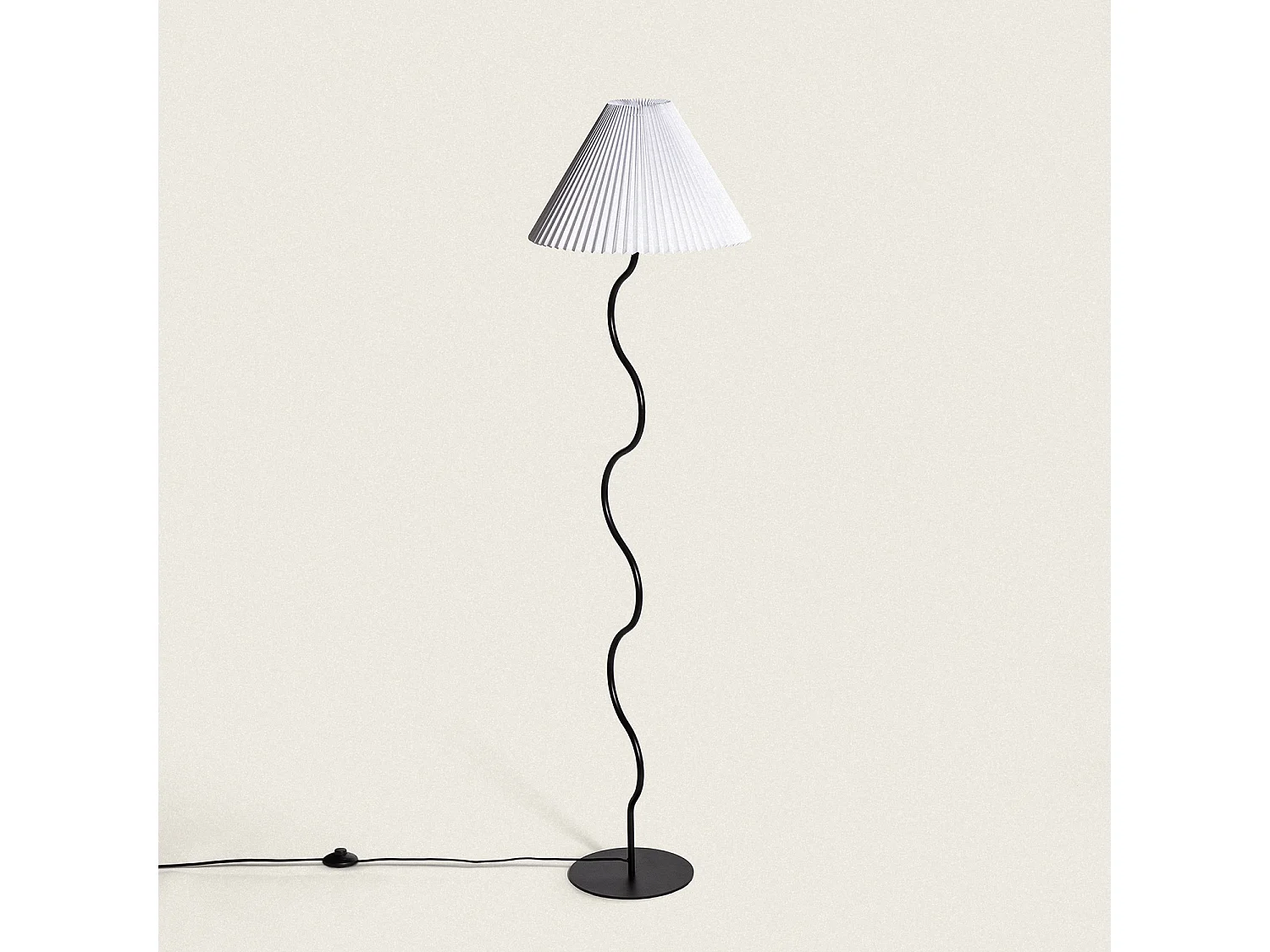 Lampada da Terra Metallo Denahi Bianco