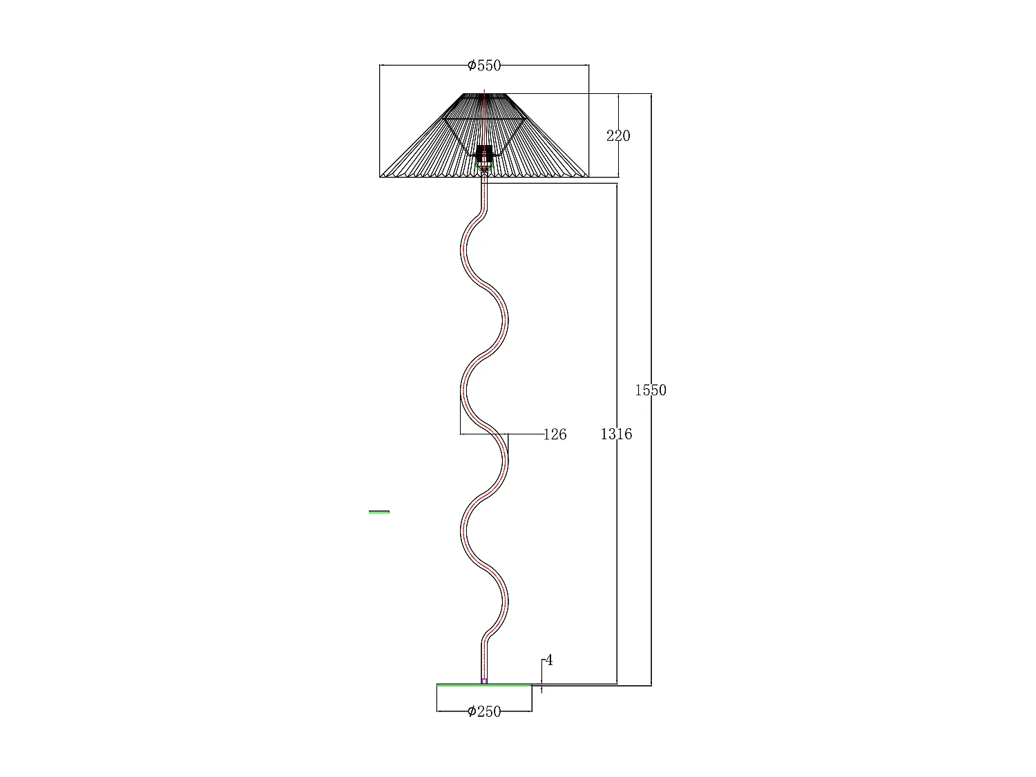 Lampadaire Métal Denahi Blanc