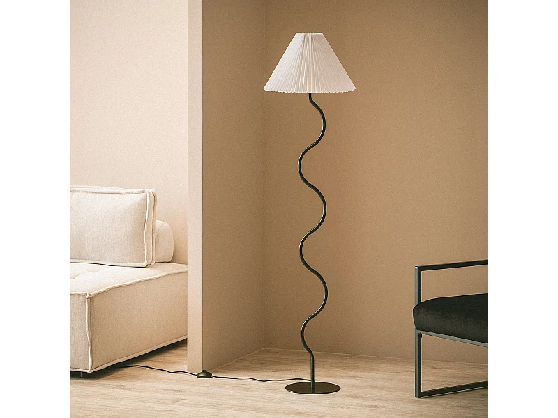 Lampada da Terra Metallo Denahi Bianco