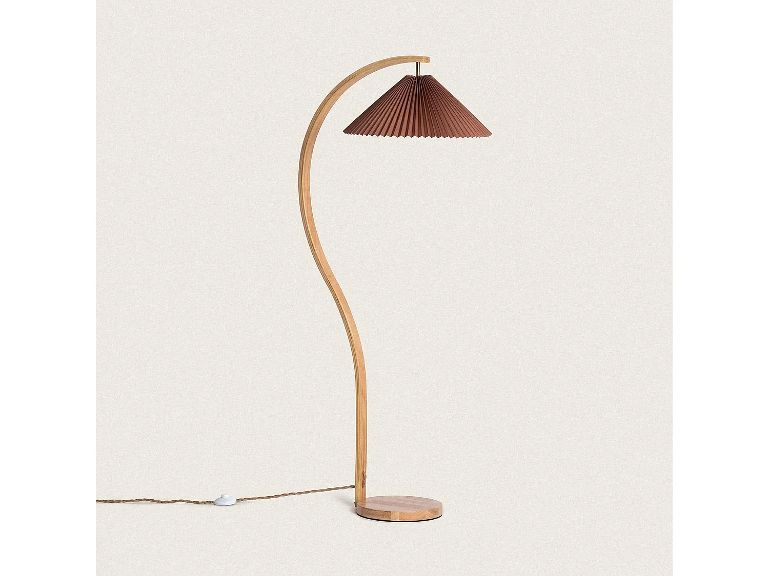 Lampadaire Bois Luanda Marron foncé