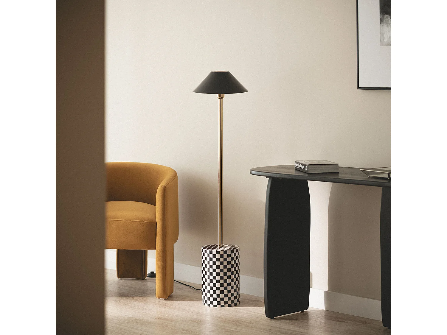 Lampadaire Métal Brijesh Noir