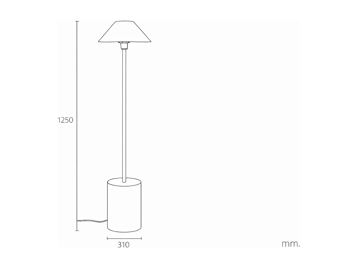 Lampadaire Métal Brijesh Noir