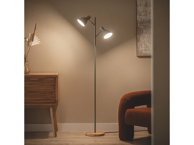 Lámpara de Pie Metal Luxo Verde Camo