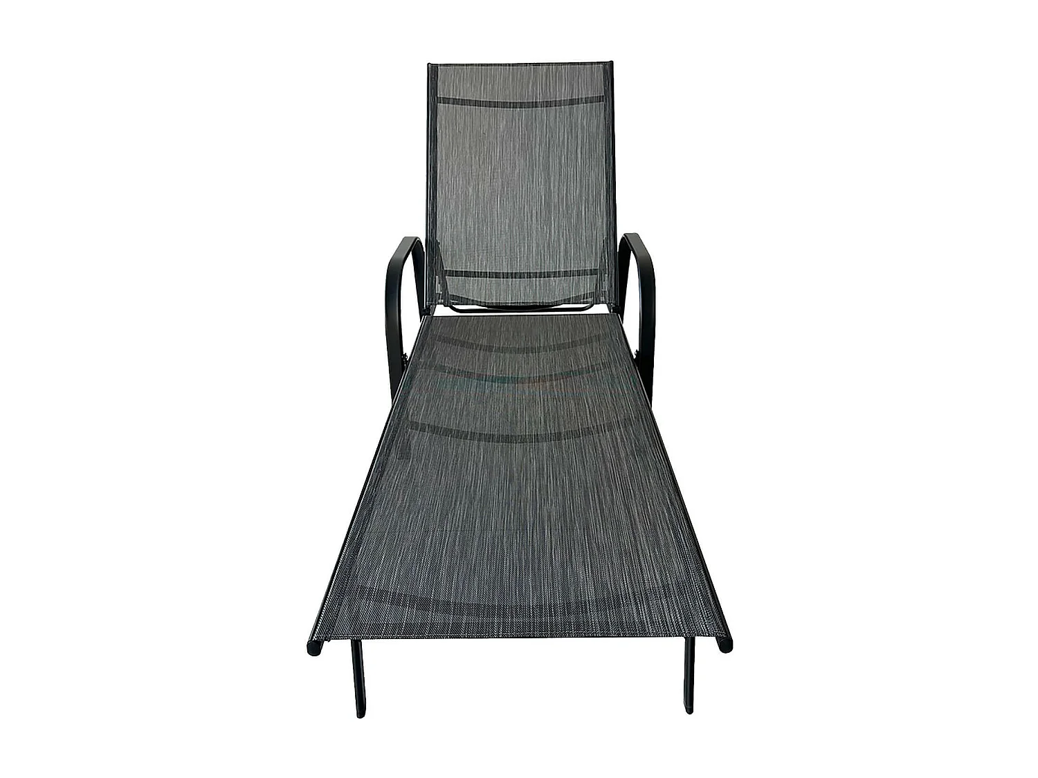Sdraio Rebecca Mobili Oriri 95x195x69 Acciaio Poliestere Grigio Scuro Nero Moderno