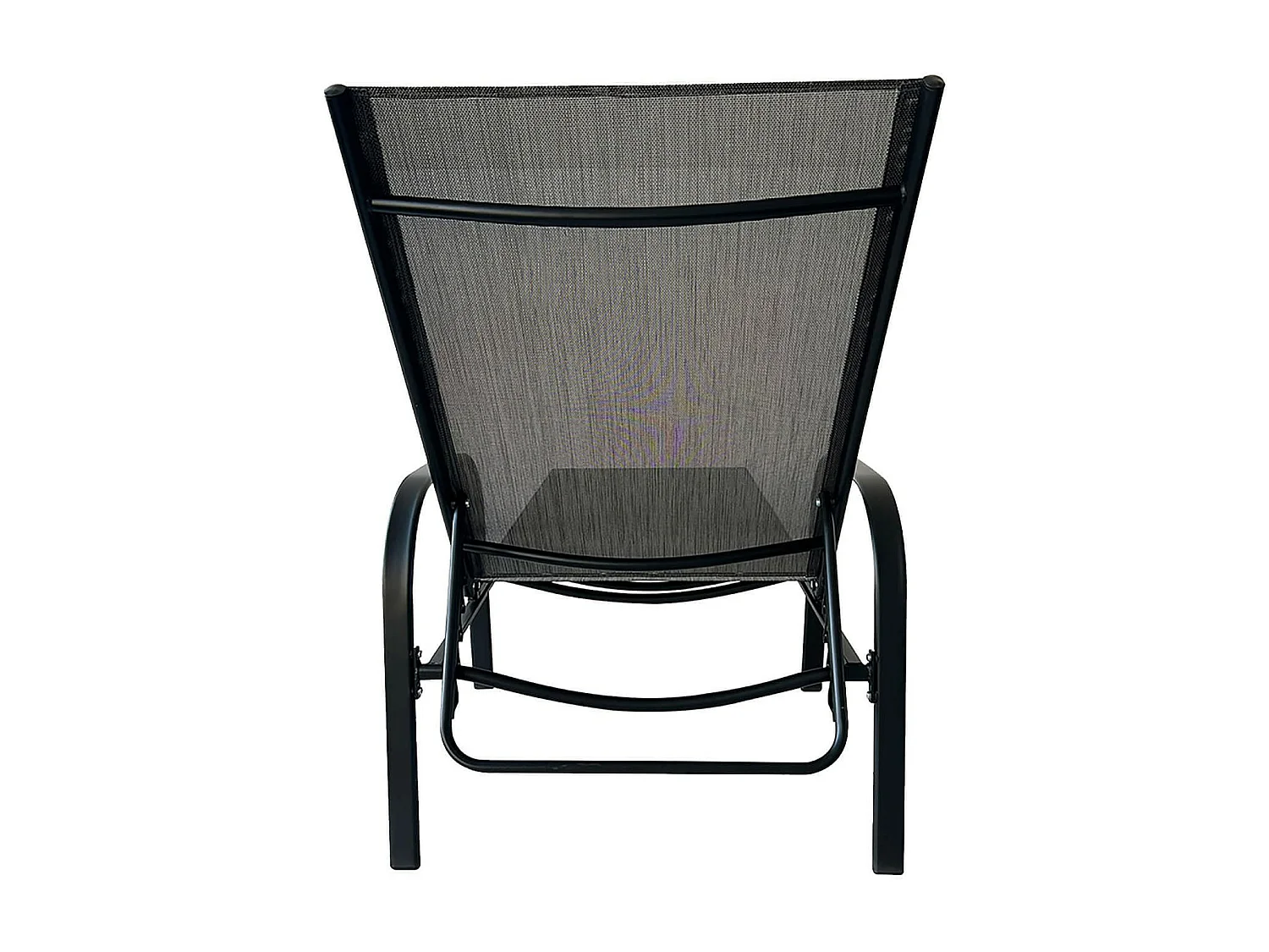 Chaise Longue Rebecca Mobili Oriri 95x195x69 Acier Polyester Gris Foncé Noir Moderne