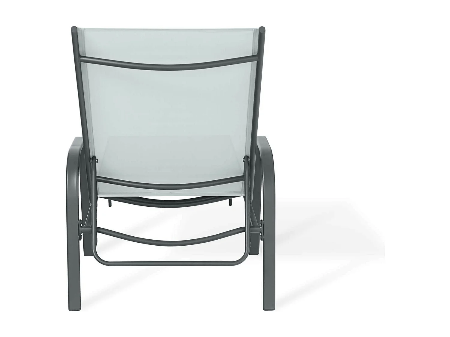 Sdraio Rebecca Mobili Darkin 95x195x69 Acciaio Poliestere Grigio Chiaro Antracite Moderno