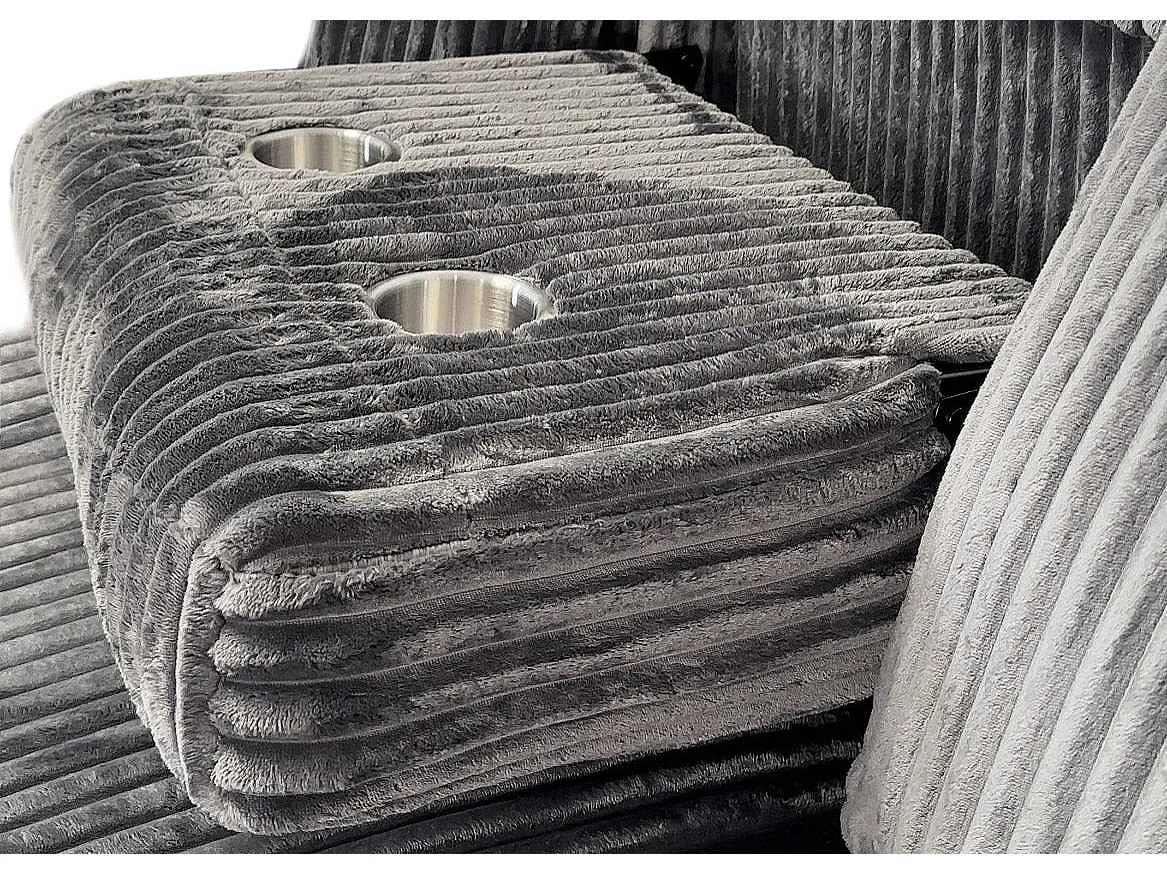 Sofa Cama Chaise Longue Luke 234cm Gris en terciopelo