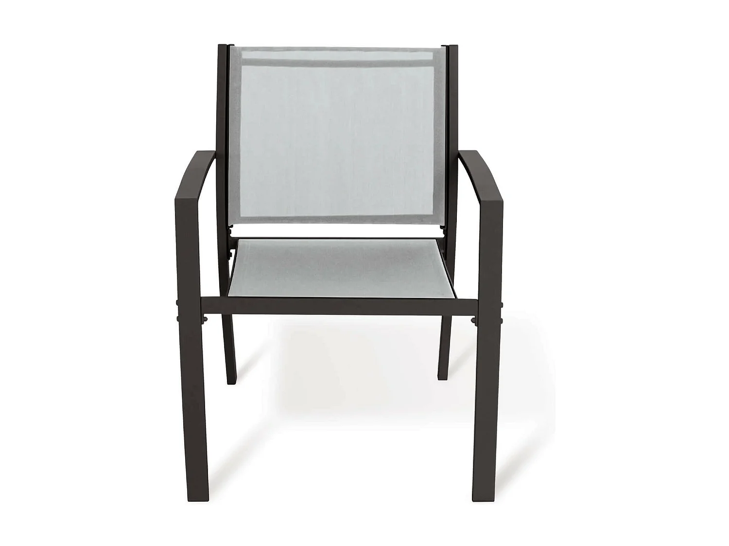 Salotto da Giardino Rebecca Mobili Rawal 75x110x58 Acciaio Poliestere Grigio Chiaro Antracite Moderno SET 4 pz