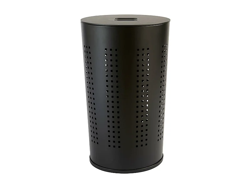 Corbeille à Linge en Métal "Glass" 45L Noir